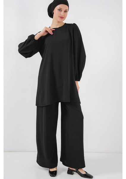Kadın BDART Düzenli Yaka ve Uzun Kol İki Parça Koordinat Seti Siyah modelleri