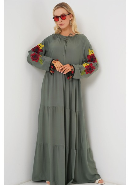 Kadın BDART Viskon Maxi Elbise Green indirimleri