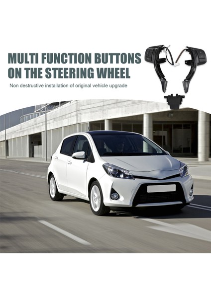 Toyota Vitz Yaris Verso-S 2012-2017 Için Çok Fonksiyonlu Direksiyon Simidi Seyir Kontrol Düğmeleri Anahtarı (Yurt Dışından) indirimleri