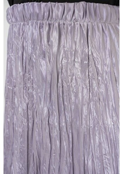 Kadın BDART Astarlı Doku Detaylı Maxi Etek Grey indirimleri