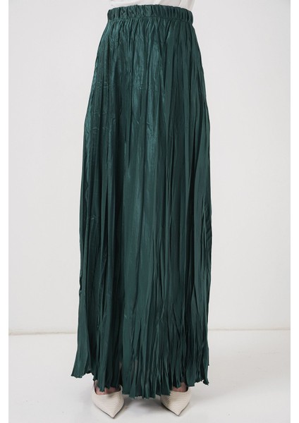 Kadın BDART Astarlı Doku Detaylı Maxi Etek Green fiyatları