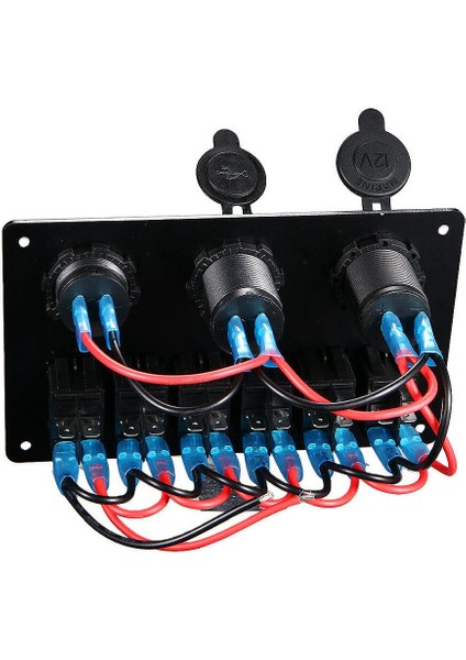 12V-24V LED Dijital Voltmetreli 6 Çeteli Anahtar Paneli, Çift USB Şarj Cihazı, Çakmak Soketi, Karavan, Kamyonet, Tekne, Suv Için (Yurt Dışından) indirimleri