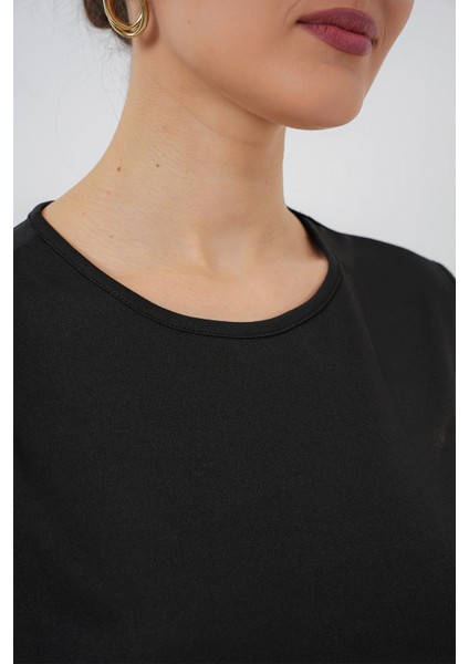 Kadın BDART Bol Kesim Midi Elbise, Düz Yakalı Siyah fırsatları