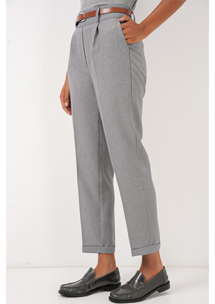 Kadın BDART Plise Detaylı Büzgülü Pantolon Gri fiyatları