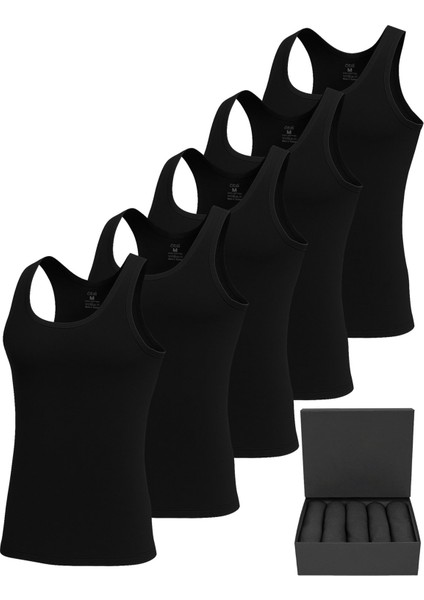 Premium 5’li Erkek Atlet Süprem - Hediye Kutulu, %100 Pamuk, Ultra Yumuşak Kumaş, Rahat Kalıp, Etiketsiz ve Kaliteli İç Giyim