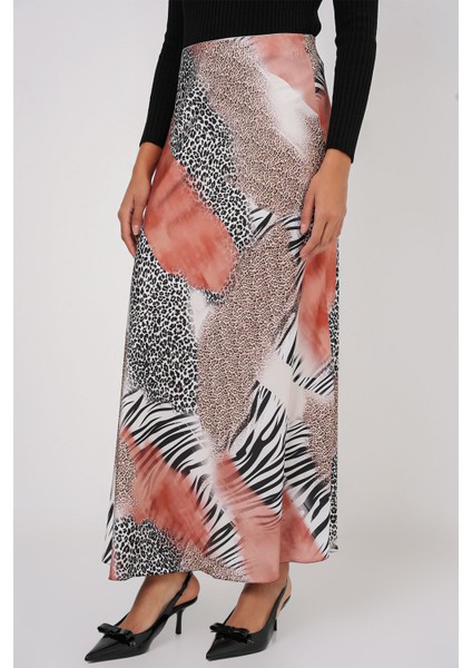 Kadın BDART Astarlı Maxi Saten Etek Parlak Turuncu fiyatları