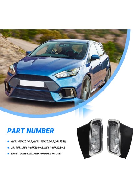 1 Çift Ön Tampon Sis Lambası Ford B Maks 12-18, Odak 15-18 AV11-15K201-AA AV11-15K202-AA (Yurt Dışından)