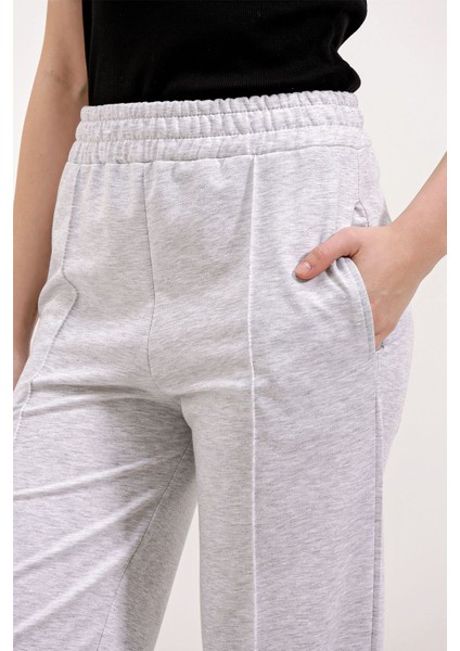 Kadın BDART Cebli Rahat Geniş Bacak Eşofman Gri modelleri