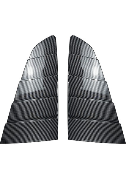 Araba Arka Üçgen Pencere Panjurları Panjurlar Perdeler Kapak Trimi Ford Mustang Mk6 2015-2023 Karbon Fiber (Yurt Dışından)
