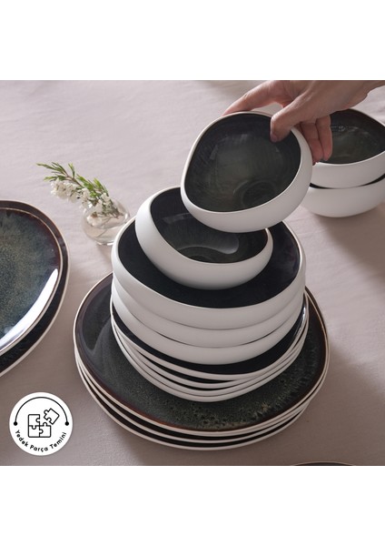 Earth Collection Galactic 55 Parça 12 Kişilik Yemek Takımı Beyaz