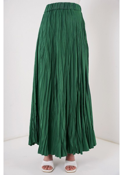 Kadın BDART Astarlı Dokulu Maxi Etek Green fiyatları