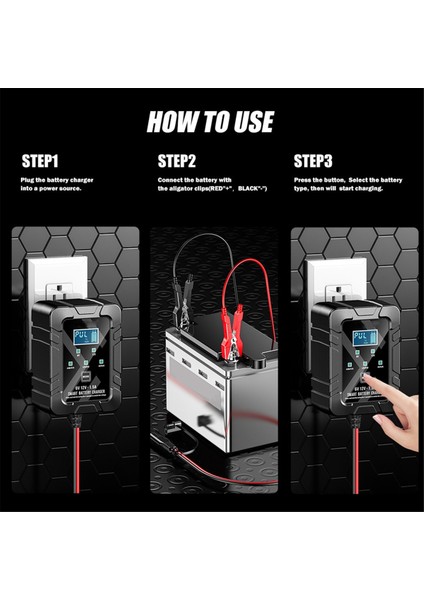 6V 12V 1.5A Akıllı Araba Akü Bakım Cihazı Akü Şarj Cihazı Rv Araba Kamyon Motosiklet Hızlı Şarj Cihazı Ab Fişi (Yurt Dışından) fırsatları