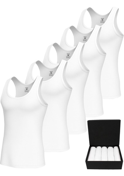 Premium 5’li Erkek Atlet Süprem - Hediye Kutulu, %100 Pamuk, Ultra Yumuşak Kumaş, Rahat Kalıp, Etiketsiz ve Kaliteli İç Giyim