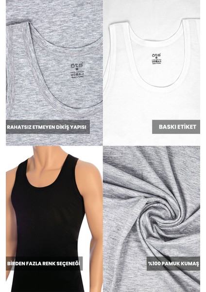 Premium 5’li Erkek Atlet Süprem - Hediye Kutulu, %100 Pamuk, Ultra Yumuşak Kumaş, Rahat Kalıp, Etiketsiz ve Kaliteli İç Giyim indirimleri