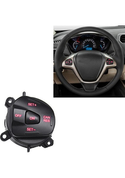 Ford Fiesta Mk7 Mk8 Escort Ecosport 2013-2015 Için Kırmızı LED Direksiyon Simidi Sağ Seyir Kontrol Anahtarı Düğmesi (Yurt Dışından) modelleri