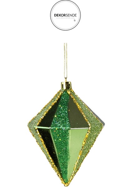 Yılbaşı Süsü 2'li Fırıldak Top Yeşil 12 cm fiyatları