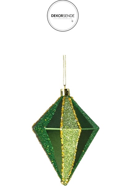 Yılbaşı Süsü 2'li Fırıldak Top Yeşil 12 cm modelleri