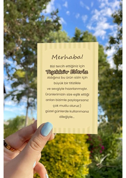 Ben Geldim... Ayıcık Temalı 150 Adet Teşekkür Kartı 8,5x5,5 cm fiyatları