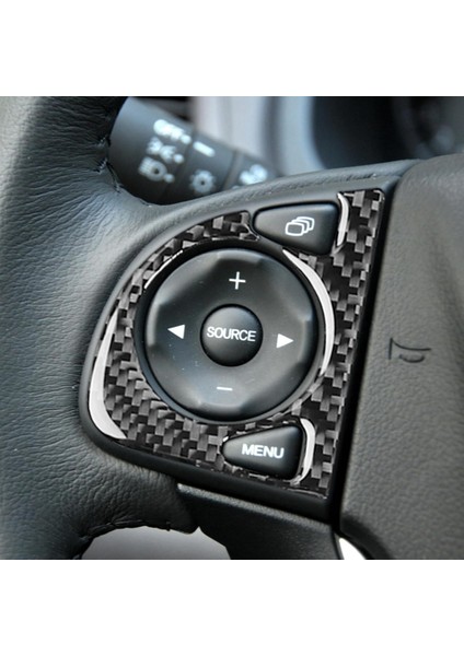 Honda Crv Cr-V 2012-2016 Karbon Fiber Araba Direksiyon Simidi Düğmesi Kapağı Trim Sticker Aksesuarları (Yurt Dışından) indirimleri