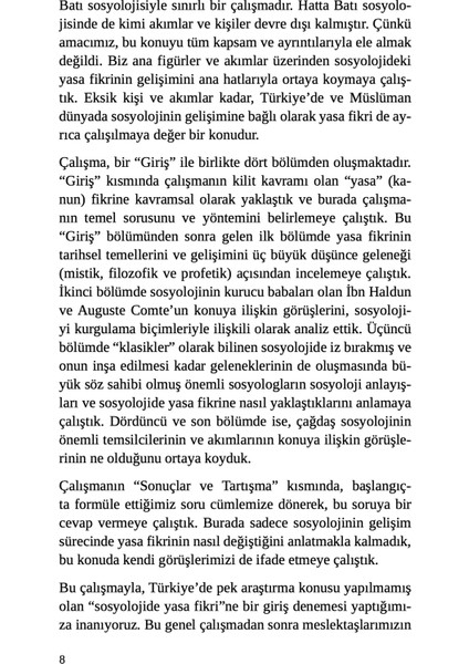 Sosyolojide Yasa Fikri - Prof. Dr. Kadir Canatan