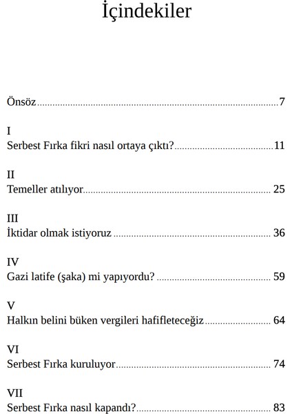 Serbest Cumhuriyet Fırkası - Ali Fethi Okyar fırsatları