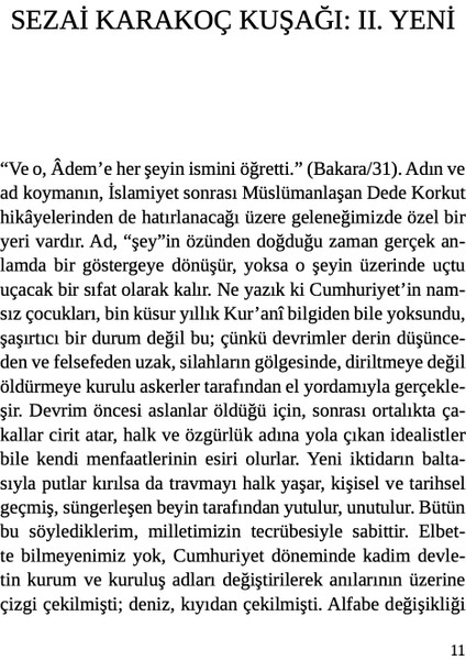 Sezai Karakoç Kuşağı:İkinci Yeni - Zafer Acar