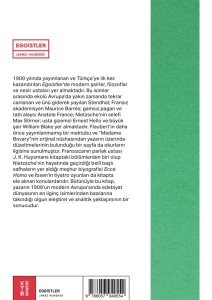 Egoistler - James Huneker fiyatları