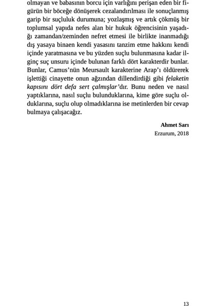Edebiyat ve Suç - Ahmet Sarı