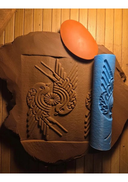 15 cm Seramik Doku Rulosu Polimer Kil Desen Oklavası fiyatları