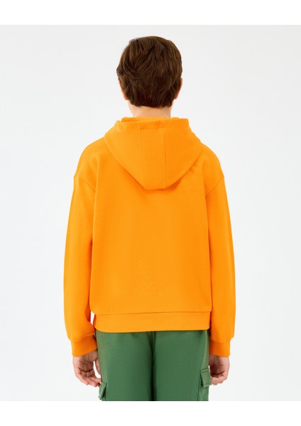 B Lw Fleece Sweatshirt Büyük Erkek Çocuk Turuncu Sweatshirt SK2520089-0341 modelleri