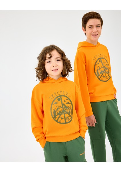 B Lw Fleece Sweatshirt Büyük Erkek Çocuk Turuncu Sweatshirt SK2520089-0341 indirimleri