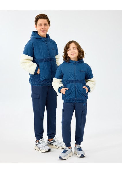 B Sherpa Jacket Büyük Erkek Çocuk Mavi Mont SK2520044-0914