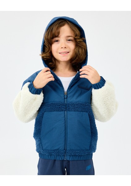 B Sherpa Jacket Büyük Erkek Çocuk Mavi Mont SK2520044-0914 fiyatları