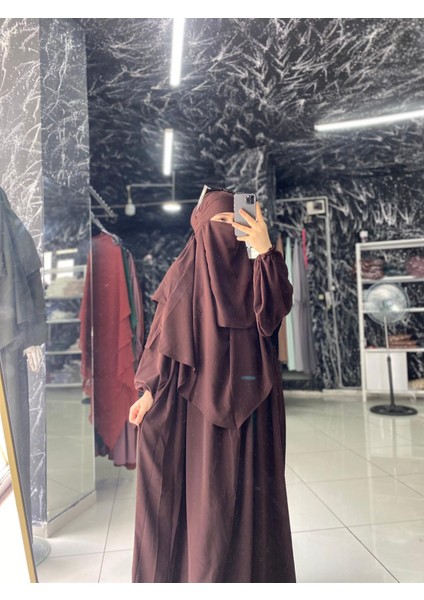 Açelya Takım Ferace Sufle Peçe 3 Parça