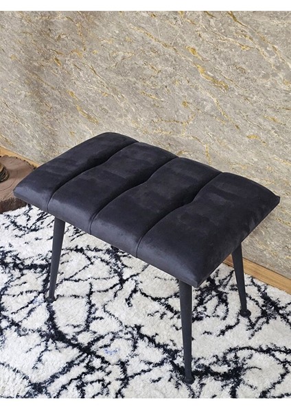 Siyah Sivriltmel Ayaklı 60 cm Puf Bench - Puf - Bench - Oturak - Mutfak Oturağı - Antre Oturağı Füme Renk 60 x 40 Boyut/ebat fırsatları