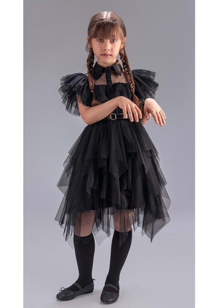 Kız Çocuk Selero Gotik Özel Gün Elbise M00741