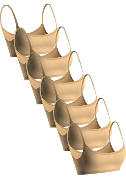 Premium 6’lı Kız Çocuk Alıştırma Sütyen - Hediye Kutulu, Pamuklu Kumaş, Ultra Yumuşak, Esnek ve Etiketsiz Yapı, Şık ve Konforlu Bustiyer