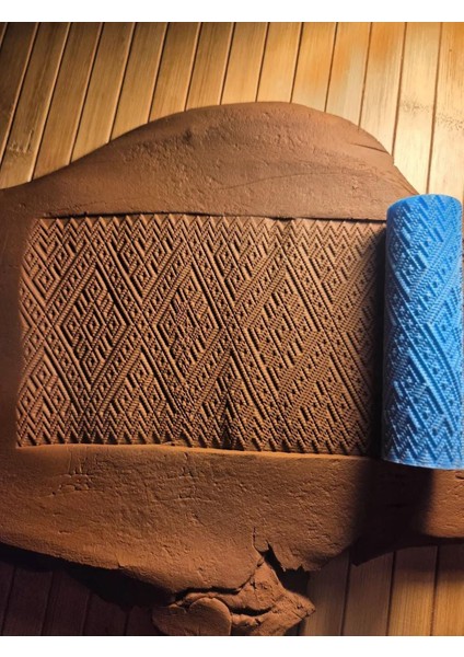 10 cm Seramik & Polimer Kil Doku Merdanesi Doku Rulosu Desen Oklavası. Pastacılık Malzemesi