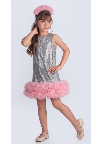 Pul Payet Ifestos Taçlı Tütü Çocuk Özel Gün Abiye M00743