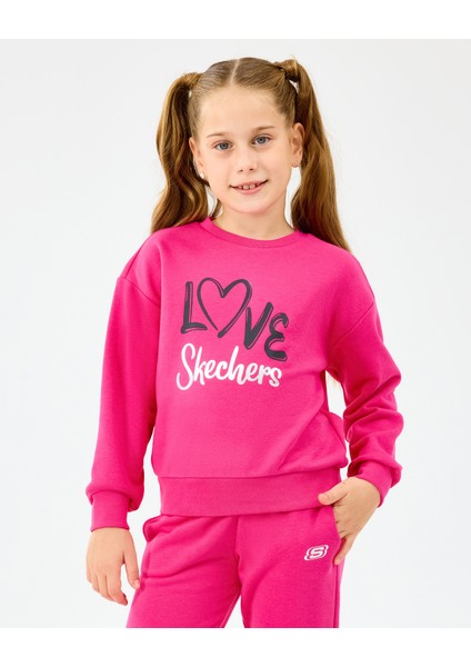 G Lw Fleece Sweatshirt Büyük Kız Çocuk Neonpink Sweatshirt SK2520078-3586 fiyatları