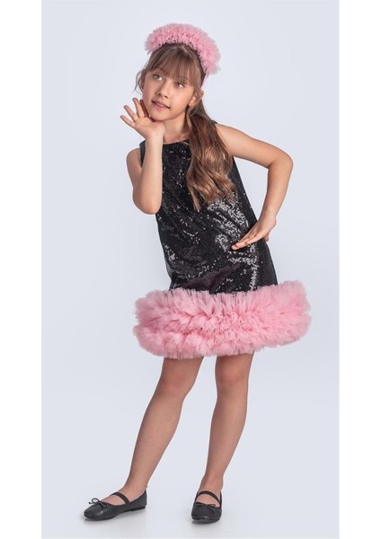 Pul Payet Ifestos Taçlı Tütü Çocuk Özel Gün Abiye M00743