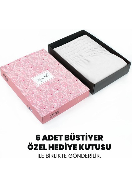 Premium 6’lı Kız Çocuk Alıştırma Sütyen - Hediye Kutulu, Pamuklu Kumaş, Ultra Yumuşak, Esnek ve Etiketsiz Yapı, Şık ve Konforlu Bustiyer fiyatları