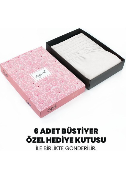 Premium 6’lı Kız Çocuk Alıştırma Sütyen - Hediye Kutulu, Pamuklu Kumaş, Ultra Yumuşak, Esnek ve Etiketsiz Yapı, Şık ve Konforlu Bustiyer fiyatları