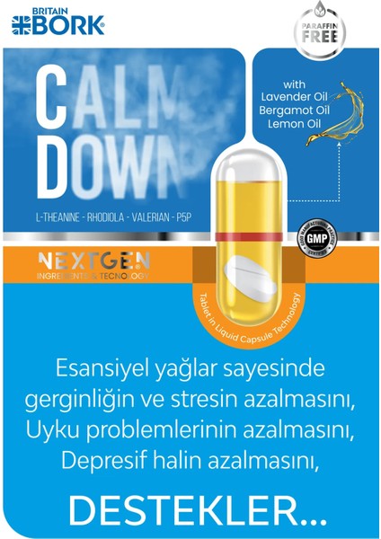 Parafinsiz Kediotu Valirian ve L-Teanin Içeren Mhelatonine Etkisi Yaşatan Gıda Takviyesi