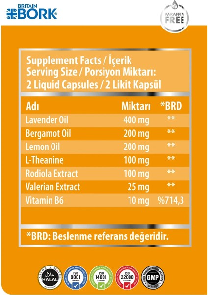 Parafinsiz Kediotu Valirian ve L-Teanin Içeren Mhelatonine Etkisi Yaşatan Gıda Takviyesi fırsatları