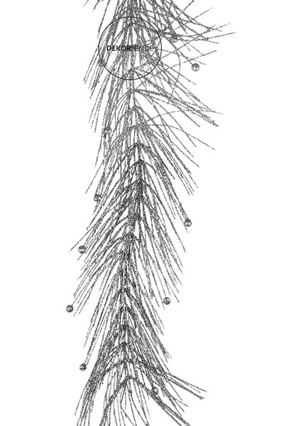 Yılbaşı Süsü Incili Tüy Şerit Gümüş 100 cm fiyatları