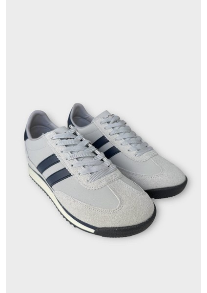 Erkek Cilt Günlük Rahat Spor Ayakkabı Gri - Lacivert modelleri