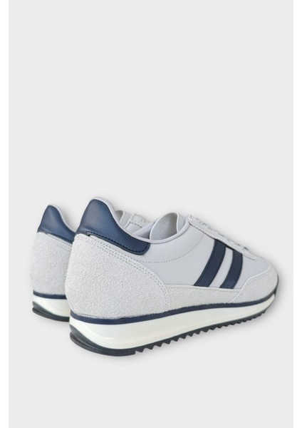 Erkek Cilt Günlük Rahat Spor Ayakkabı Gri - Lacivert indirimleri