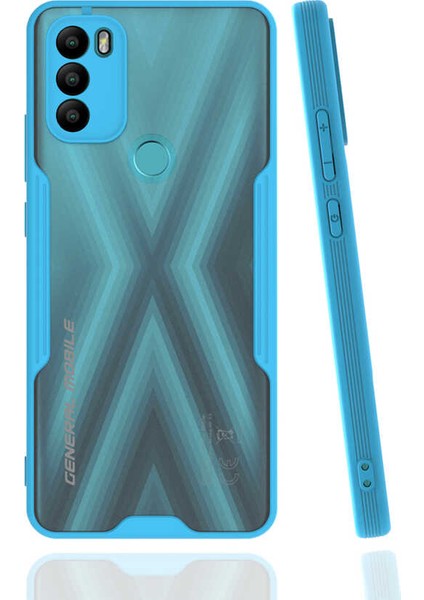 General Mobile 21 Plus Kılıf Parfe Kenarları Pastel Renk Silikon Kılıf