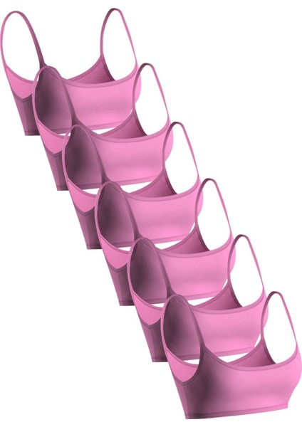 Premium 6’lı Kız Çocuk Alıştırma Sütyen - Hediye Kutulu, Pamuklu Kumaş, Ultra Yumuşak, Esnek ve Etiketsiz Yapı, Şık ve Konforlu Bustiyer